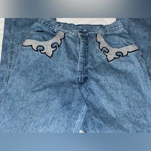 Roper Blue Jeans with Black and Gray Details